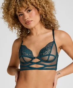 Amel Longline-BH mit Bügel ohne Polsterung - Blau