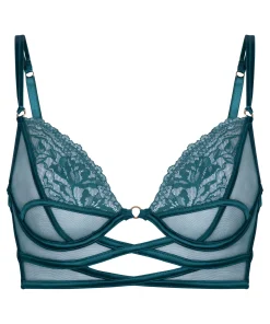 Amel Longline-BH mit Bügel ohne Polsterung - Blau