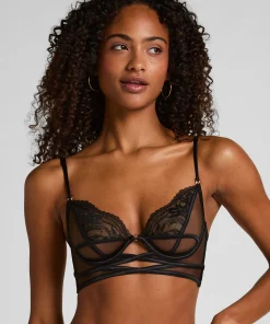 Amel Longline-BH mit Bügel ohne Polsterung - Schwarz
