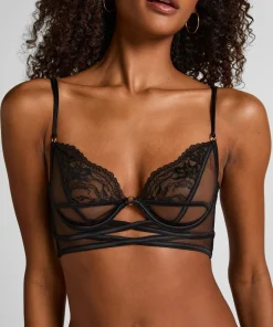 Amel Longline-BH mit Bügel ohne Polsterung - Schwarz