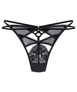 Amel String mit hohem Beinausschnitt - Schwarz