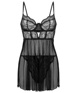 Babydoll Isabelle - Schwarz
