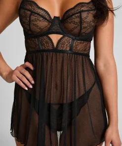 Babydoll Isabelle - Schwarz