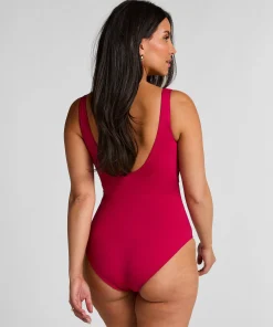 Badeanzug Shaping Shell Mesh - Rosa