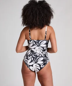 Bandeau-Badeanzug Mauritius - Schwarz