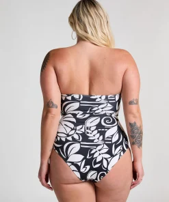 Bandeau-Badeanzug Mauritius - Schwarz