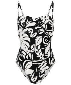 Bandeau-Badeanzug Mauritius - Schwarz