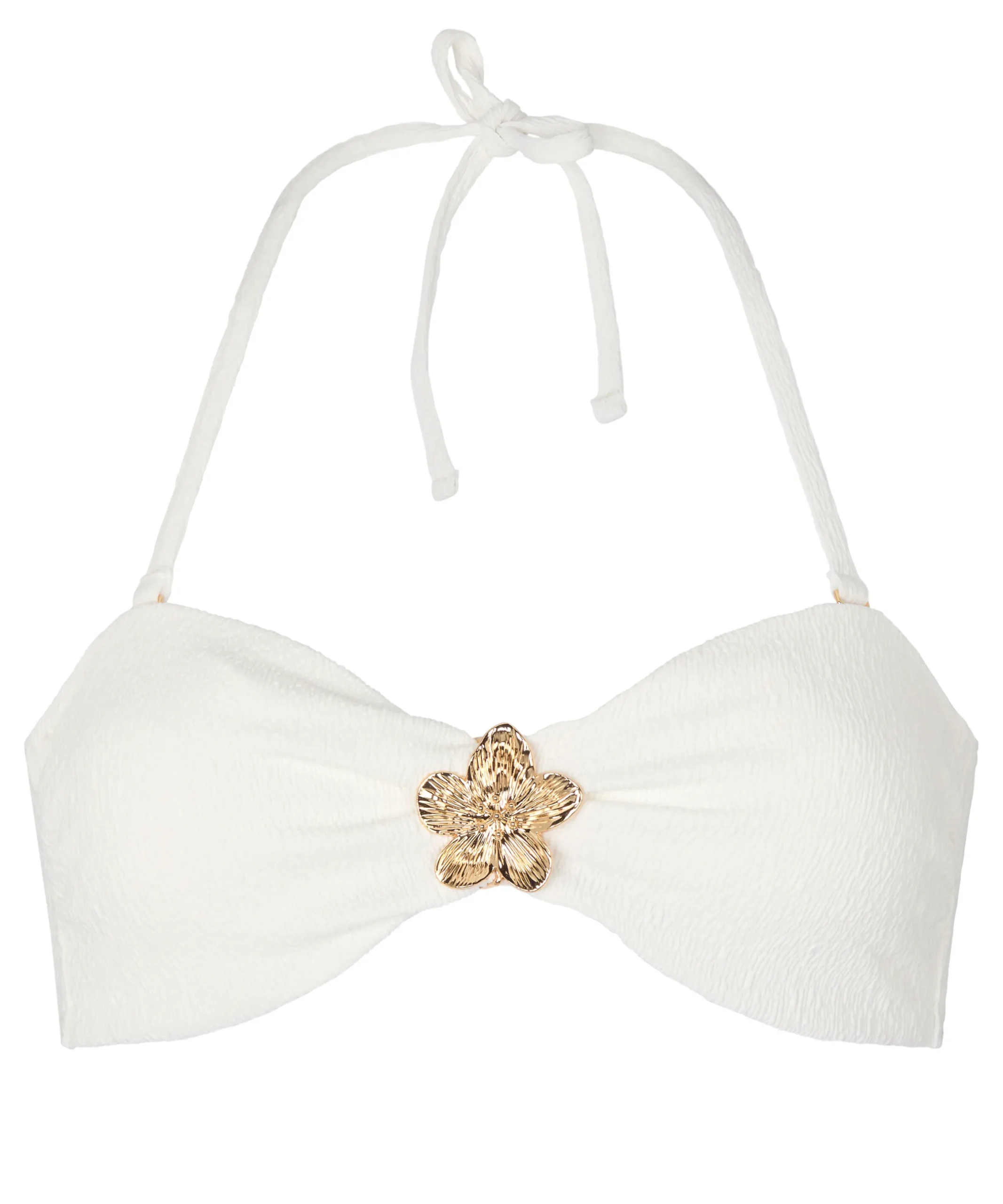 Bandeau Bikini Top Crinkle - Weiß