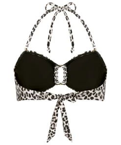 Bandeau Bikini Top Leopard - Schwarz