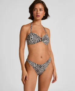 Bandeau Bikini Top Leopard - Schwarz