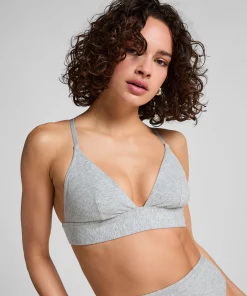 Baumwoll-Bralette - Grau