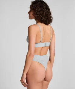 Baumwoll-Bralette - Grau