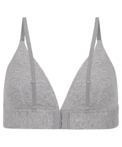 Baumwoll-Bralette - Grau