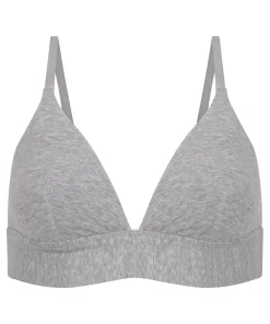 Baumwoll-Bralette - Grau