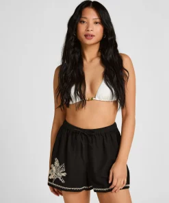 Beach Shorts Palm - Schwarz