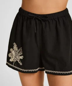 Beach Shorts Palm - Schwarz