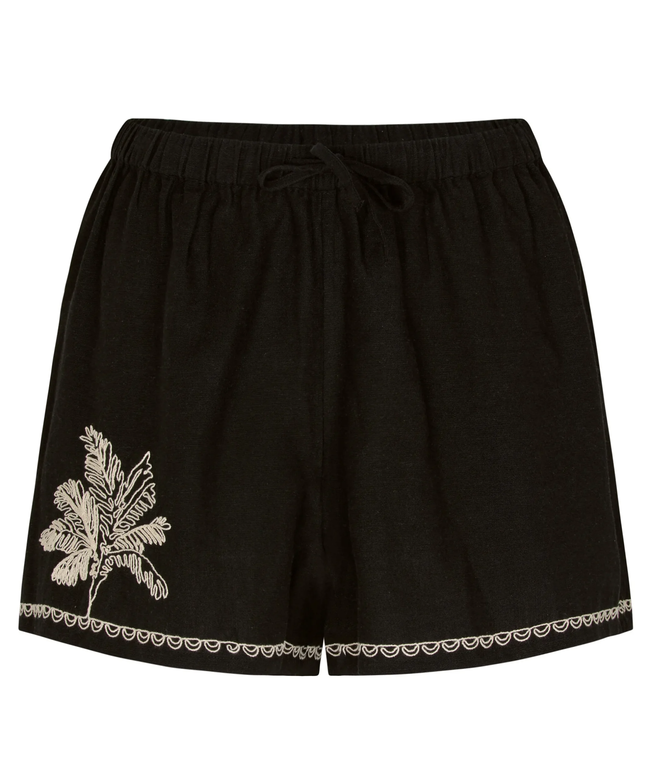 Beach Shorts Palm - Schwarz