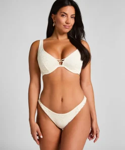 Bügel-Bikinioberteil Crochet - Weiß
