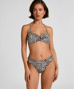 Bikinihose Leopard - Schwarz