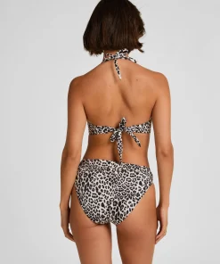 Bikinihose Leopard - Schwarz