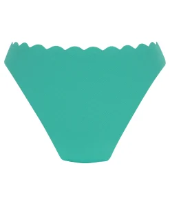 Bikini Slip mit hohem Beinausschnitt Scallop - Grün