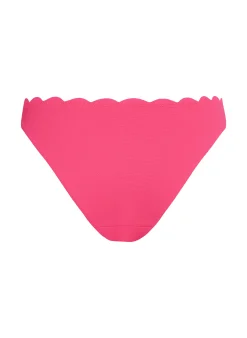 Bikini Slip mit hohem Beinausschnitt Scallop - Rosa