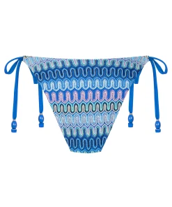 Bikiniunterteil mit hohem Beinausschnitt Cali - Blau