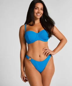 Bikiniunterteil mit hohem Beinausschnitt Porto - Blau