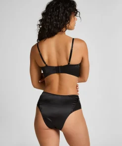 Brazilian mit hohem Beinausschnitt und hoher Taille Elle - Schwarz