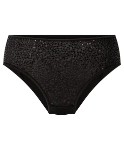 Brazilian mit hohem Beinausschnitt und hoher Taille Elle - Schwarz