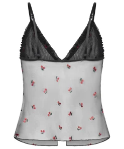Camisole aus Mesh Chelsey - Schwarz