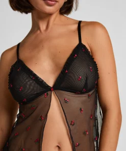 Camisole aus Mesh Chelsey - Schwarz