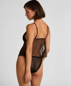 Camisole aus Mesh Chelsey - Schwarz