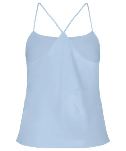 Cami Top Satin Ayla - Blau