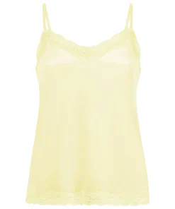 Cami Top Velours Lace - Gelb