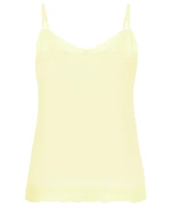 Cami Top Velours Lace - Gelb