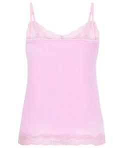 Cami Top Velours Lace - Rosa