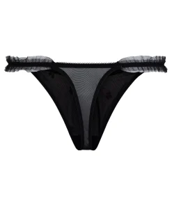 Chelsey String mit hohem Beinausschnitt - Schwarz