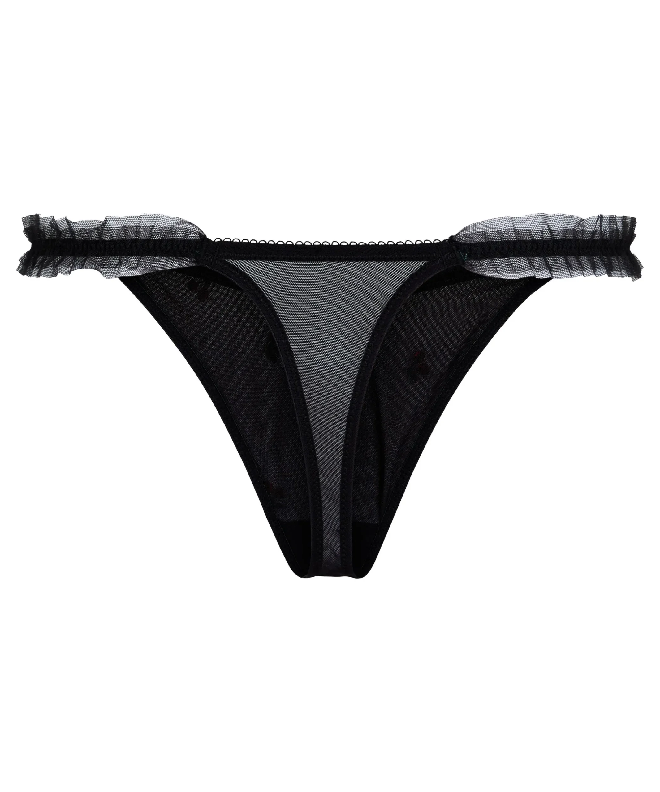 Chelsey String mit hohem Beinausschnitt - Schwarz
