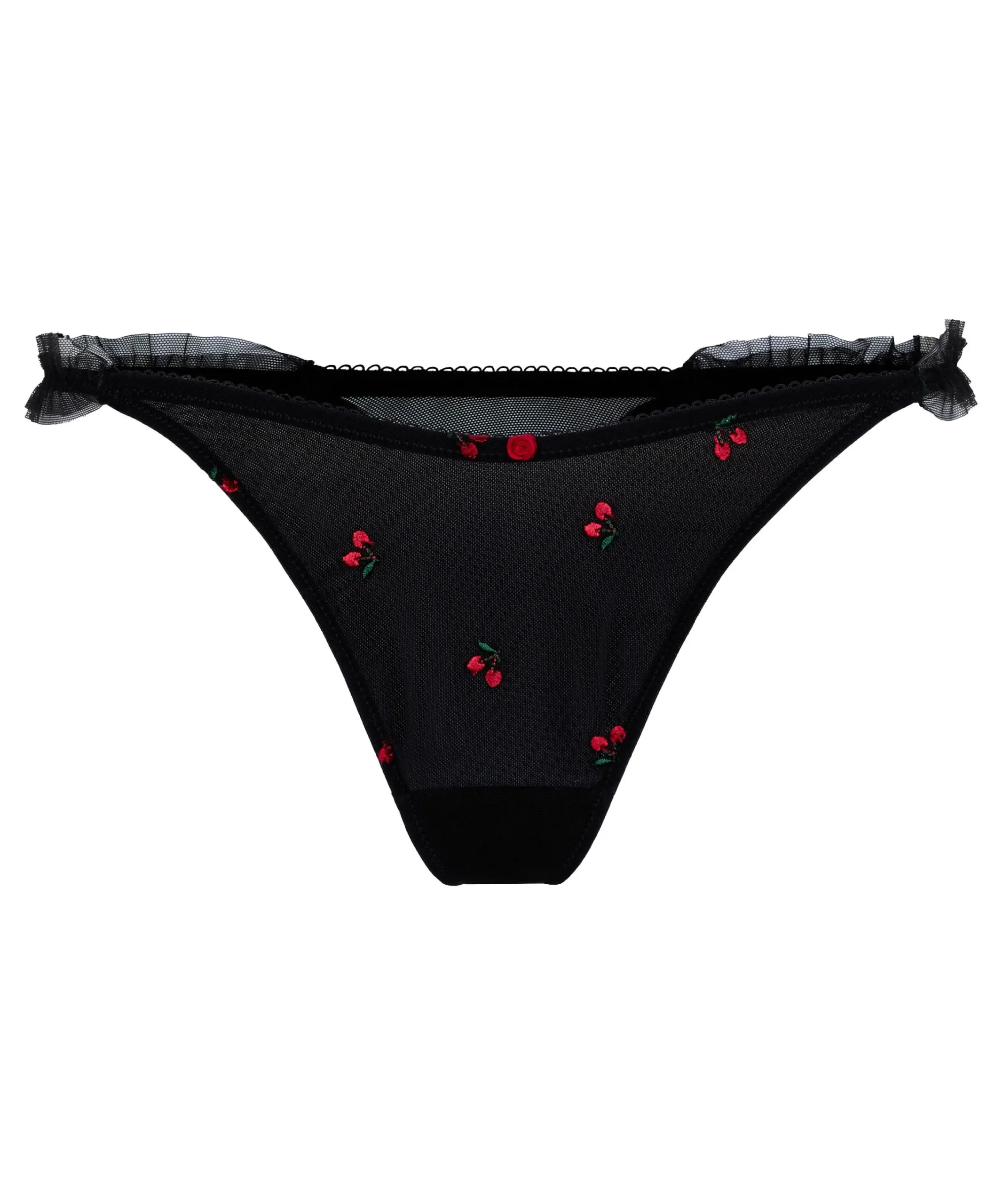 Chelsey String mit hohem Beinausschnitt - Schwarz