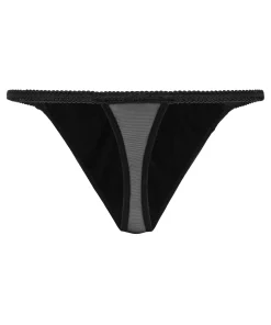 Chloe String mit hohem Bein - Schwarz