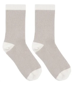Crew-Socken aus Modal - Beige