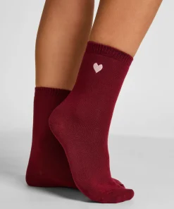 Crew-Socken aus Modal - Rot