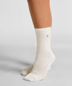Crew-Socken aus Modal - Weiß