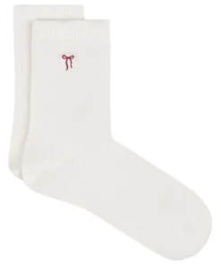 Crew-Socken aus Modal - Weiß