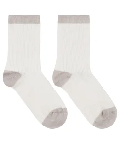 Crew-Socken aus Modal - Weiß