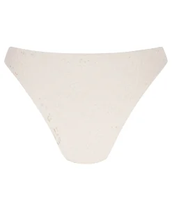 Crochet Bikinihöschen mit hohem Beinausschnitt - Weiß