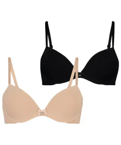 Doppelpack vorgeformter Bügel-BH - Beige