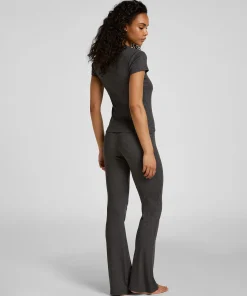 Flared Lounge Pants - Grau