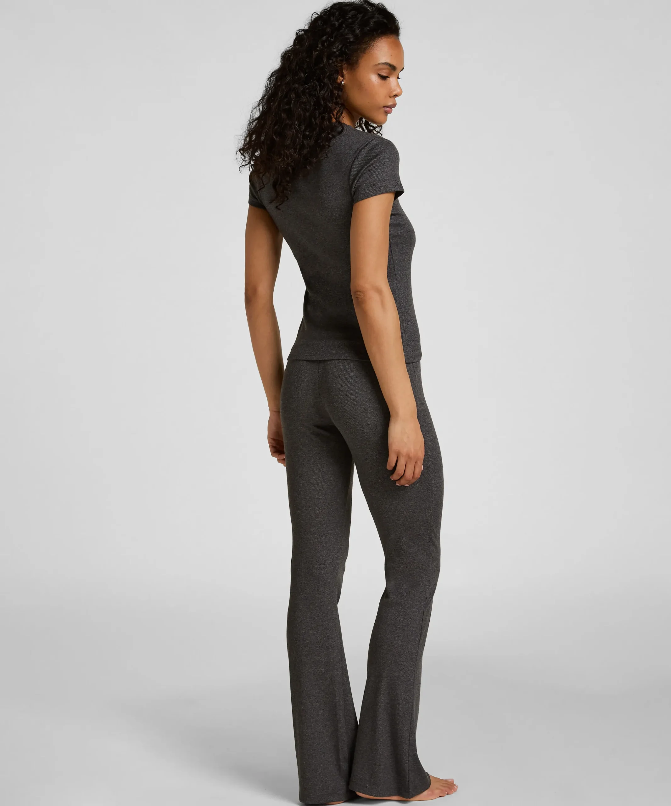Flared Lounge Pants - Grau